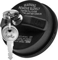 engine dancer locking gas cap - compatible with toyota tacoma tundra 4runner rav4 camry, honda c-rv civic accord pilot, nissan altima titan frontier, chevy silverado tahoe logo