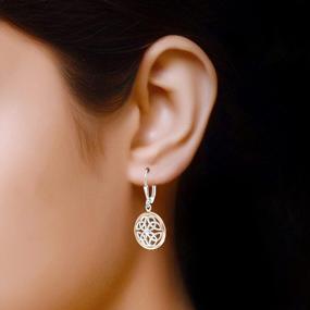 img 1 attached to LeCalla Women'S Leverback Earrings With Sparkling Cubic Zirconia In Sterling Silver