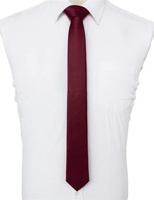 img 2 attached to RBOCOTT Skinny Wedding Business Necktie Men's Accessories best in Ties, Cummerbunds & Pocket Squares