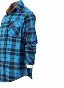 img 2 attached to Black Gioberti Flannel Shirt: Highligted Boys' Tops, Tees & Shirts in Clothing