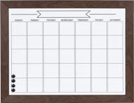 walnut brown magnetic dry erase monthly calendar in 23x29 with frame by designovation beatrice логотип