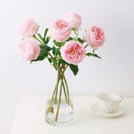 реалистичный букет ukeler pink austin roses - 4 латексных искусственных цветка для свадеб, домашнего декора, композиций и подарков на день святого валентина логотип