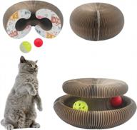 introducing wingpet's foldable cat scratching board with interactive toys and a bell ball for indoor playtime logo