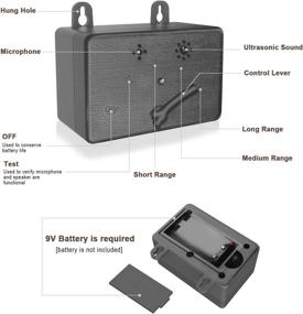 img 1 attached to 🐶 UANAX Sonic Barking Deterrent: Ultrasonic Dog Bark Control Device for Effective Training and Security - 50 FT Range, Black