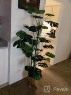 img 1 attached to Artificial Swiss Cheese Plant - 4Ft Tall Monstera Deliciosa With 15 Split Leaves - Faux Tropical Monstera Palm Tree For Home, Office, Store, Garden Floor Decor - Set Of 2 review by Philip Davenport