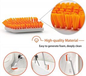 img 1 attached to JEHONN Shower Scrubber Refill Pads, Tub And Tile Cleaning Brush, Stiff Bristle Scrub Brush Replacement Head For Bathroom, Bathtub, Baseboard, Wall, Floor, Kitchen Stove, Sink, Window