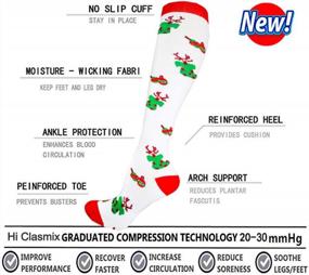 img 1 attached to Graduated Medical Compression Socks For Women&Men 20-30Mmhg Knee High Socks