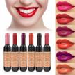 volluck waterproof wine lipstick gloss set - long lasting matte lip tint with 6 non-stick cup colors - ideal women's gift for beauty and style logo