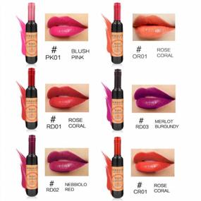 img 3 attached to VOLLUCK Waterproof Wine Lipstick Gloss Set - Long Lasting Matte Lip Tint With 6 Non-Stick Cup Colors - Ideal Women'S Gift For Beauty And Style