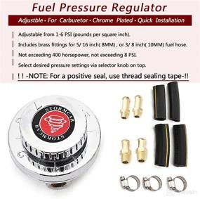 img 3 attached to 🔧 Adjustable Gunmetal Fuel Pressure Regulator Kit for Carburetor Engine - Improve Fuel Efficiency and Performance