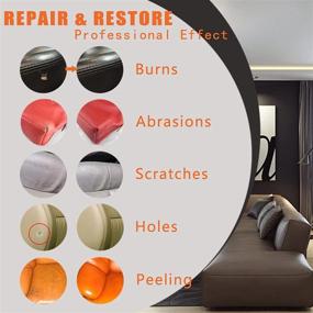 img 2 attached to 🛋️ Revive Your Leather: Furniture Repair Kit for Car Seats, Couches, Sofas, and More - Color Matched Gel Restorer for Scratches, Tears, Burns, and Holes