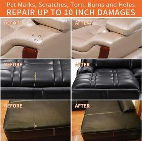 img 1 attached to 🛋️ Revive Your Leather: Furniture Repair Kit for Car Seats, Couches, Sofas, and More - Color Matched Gel Restorer for Scratches, Tears, Burns, and Holes