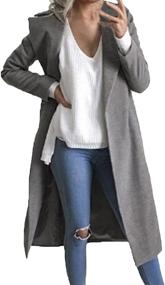 img 4 attached to Auxo Trench Sleeve Overcoat Outwear Women's Clothing - Coats, Jackets & Vests