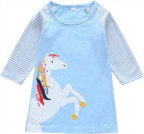 img 1 attached to Magical MOLYHUA Unicorn Dress For Girls: One-Piece Skirt And Matching Top
