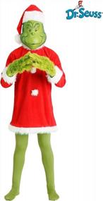 img 3 attached to Grinch Deluxe Costume For Adults With Realistic Features And High-Quality Fabric