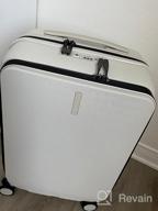 img 1 attached to Travel In Style And Convenience With Hanke Carry On Luggage - 20" PC Hard Case, Spinner Wheels, TSA Lock, And Laptop Pocket (Smoke White) review by Jonathan Partridge