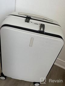 img 7 attached to Travel In Style And Convenience With Hanke Carry On Luggage - 20" PC Hard Case, Spinner Wheels, TSA Lock, And Laptop Pocket (Smoke White)