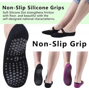 img 1 attached to противоскользящие нескользящие носки для йоги для женщин | Носки для пилатеса Grip для чистого станка, танцев и балета | Торговый центр