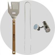 stay lit and flippin' with flipfork's bbq grill set: spatula, tongs, and led magnetic light! logo