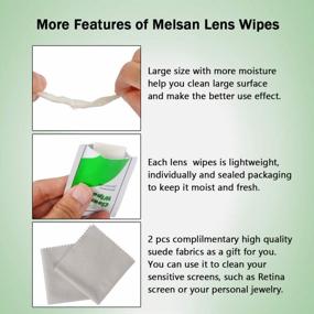 img 2 attached to 120 Pack Large Pre-Moistened Lens Cleaner Wipes For Eyeglasses, Computer/Laptop/Tablet/Cell Phone Screen - Melsan 4.8X8In Individually Wrapped Electronic Wipes