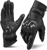 inbike leather motorcycle gloves knuckle logo