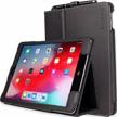 protective leather smart case cover for ipad 9.7 (2018/2017) & air - auto wake/sleep flip stand design logo
