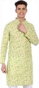 img 4 attached to SKAVIJ Men'S Indian Cotton Kurta Casual Long Shirt