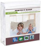 protect your mattress with greaton's ultra soft zippered mattress protector - noiseless, waterproof and premium quality fabric, king size fits 10-13 inch mattresses, in white logo