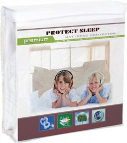 img 4 attached to Protect Your Mattress With Greaton'S Ultra Soft Zippered Mattress Protector - Noiseless, Waterproof And Premium Quality Fabric, King Size Fits 10-13 Inch Mattresses, In White