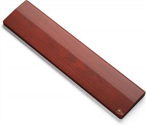 img 4 attached to Glorious Gaming Wooden Wrist Rest - Ergonomic Palm Support For Mechanical Keyboards - Full-Size - Brown