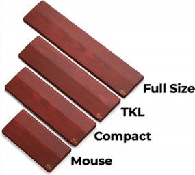 img 2 attached to Glorious Gaming Wooden Wrist Rest - Ergonomic Palm Support For Mechanical Keyboards - Full-Size - Brown