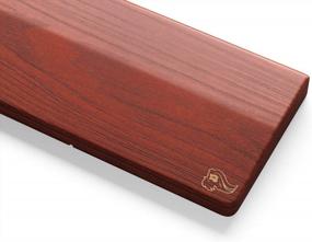 img 1 attached to Glorious Gaming Wooden Wrist Rest - Ergonomic Palm Support For Mechanical Keyboards - Full-Size - Brown