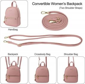 img 2 attached to Women'S Leather Mini Backpack Purse - Aeeque Crossbody Phone Bag For Stylish Shoulder Comfort
