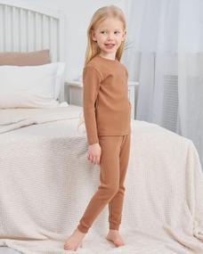 img 2 attached to Cozy Comfort For Your Little One: Toddler Thermal Underwear Set With Long Johns And Pajamas