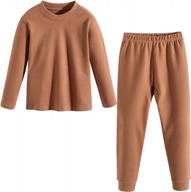 cozy comfort for your little one: toddler thermal underwear set with long johns and pajamas logo