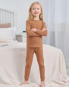 img 3 attached to Cozy Comfort For Your Little One: Toddler Thermal Underwear Set With Long Johns And Pajamas