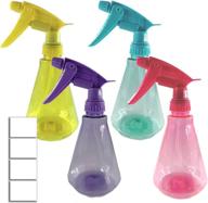 🌈 ezpro usa empty spray bottles 12oz pet plastic - multi purpose colored - ideal for hair, dog grooming, cat training, water mister sprayer - pack of 4 logo