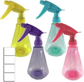 img 4 attached to 🌈 EZPRO USA Empty Spray Bottles 12oz PET Plastic - Multi Purpose Colored - Ideal for Hair, Dog Grooming, Cat Training, Water Mister Sprayer - Pack of 4