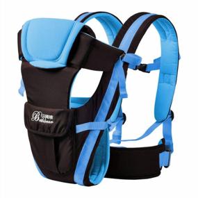 img 3 attached to Регулируемая переноска CdyBox: 4 позиции, 3D сумка для рюкзака, мягкая и эргономичная стропа для новорожденных - синий