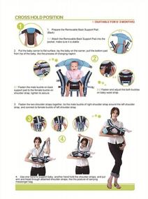 img 1 attached to CdyBox Adjustable Baby Carrier: 4 Positions, 3D Backpack Pouch Bag, Soft And Ergonomic Sling For Newborns - Blue