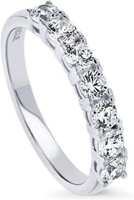 img 4 attached to BERRICLE Sterling Zirconia Anniversary Eternity Women's Jewelry : Wedding & Engagement