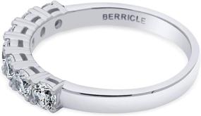 img 2 attached to BERRICLE Sterling Zirconia Anniversary Eternity Women's Jewelry : Wedding & Engagement