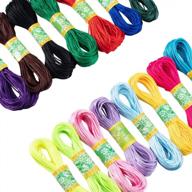 🌈 ph pandahall 300 yards satin nylon trim cord: vibrant 15-color 1.5mm rattail silk string for macrame bracelets, necklaces, and friendship jewelry making logo