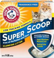 🐾 arm & hammer super scoop litter: fragrance free, 14 lbs - superior odor control for your feline friend! logo