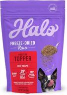 freeze dried raw beef protein topper - halo, real meat topper for all life stages, 3.5-oz bag logo