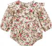 floral long sleeve baby girl romper jumpsuit clothes by molyhua for toddlers logo