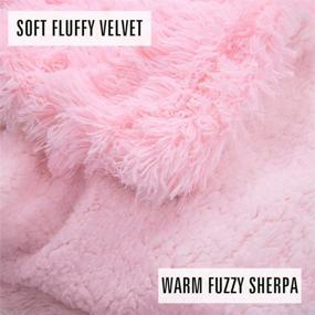 img 1 attached to LOCHAS Super Soft Shaggy Faux Fur Blanket, Plush Washable Bed Throw Decorative Cozy Sherpa Fluffy Blankets For Couch Chair Sofa (Baby Pink 50" X 60")