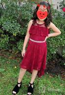 img 1 attached to Stylish Summer Attire: Shoulder Floral Rhinestone Flower Dresses for Girls review by Renee Carfindergirl