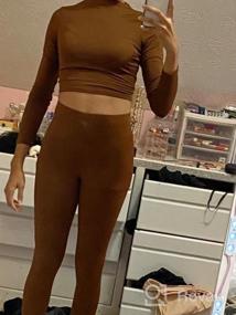 img 5 attached to Stylish Women'S Two-Piece Workout Set With Crop Top, Jogger Track Suit, And Leggings Pants For Fitness And Fashion