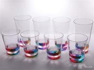 🌈 get colorful with bpa free 14oz and 22oz acrylic glasses - set of 8, vibrant rainbow design! logo